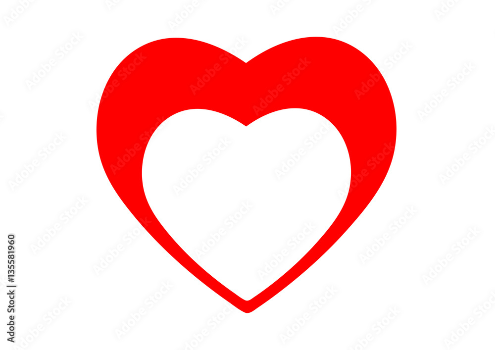 heart icon frame vector
