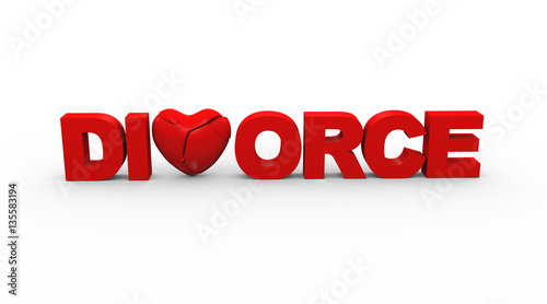 3d word text divorce