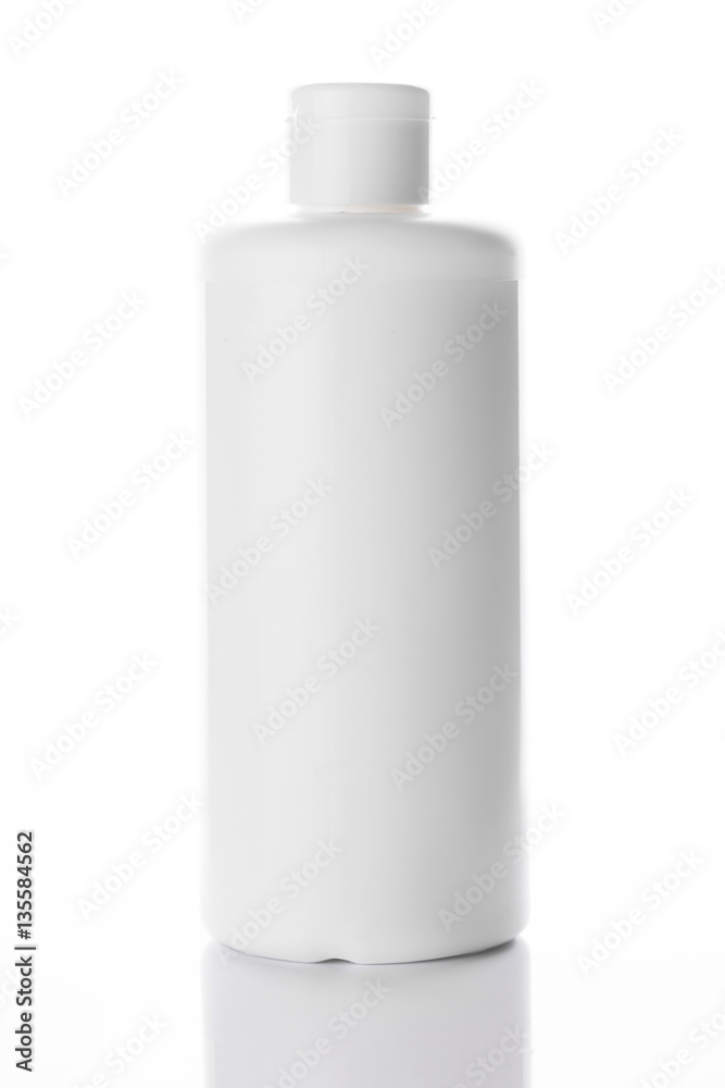 Blank cosmetic tubes on white background. White and silver color Blank cosmetic tubes on white background. White and silver color
