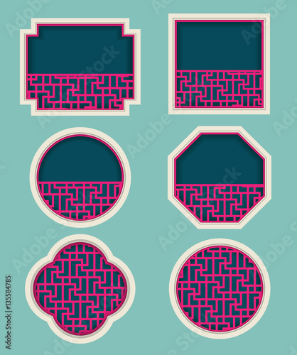 Abstract traditional chinese window pattern