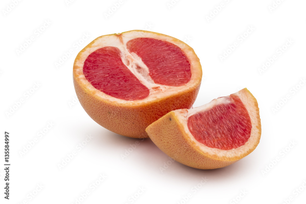 Red grapefruit isolated on white background. Clipping path included in JPEG. Red grapefruit isolated on white background. Clipping path included in JPEG.