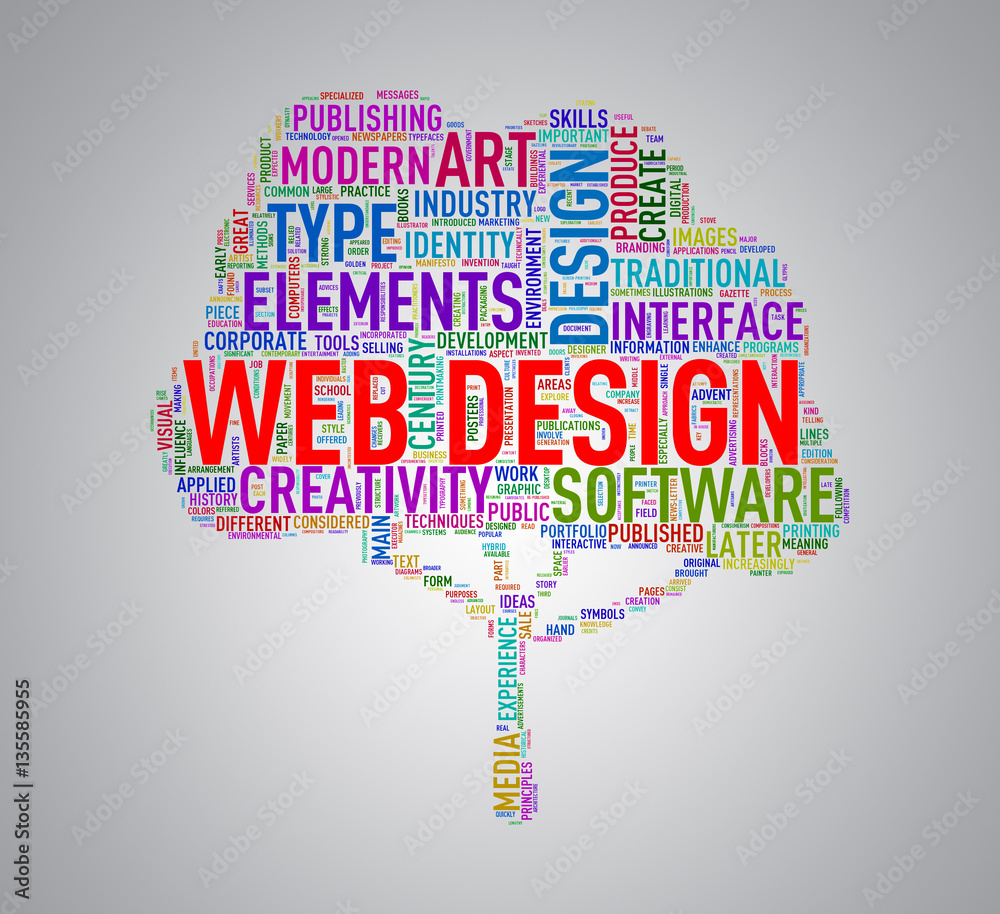 Tree shape wordcloud web design Stock Illustration | Adobe Stock