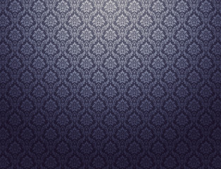 Black damask pattern background