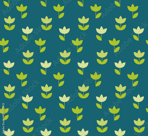 folk atyle Holland tulip repeatable motif. simple laconic vector