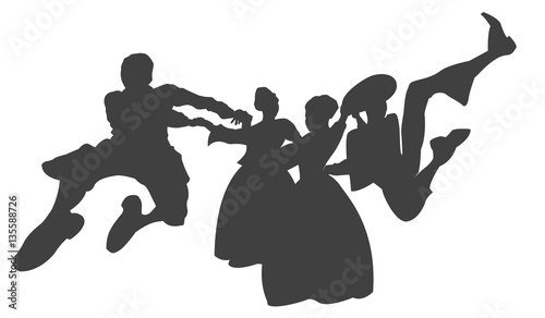 Silhouette de danseur breton