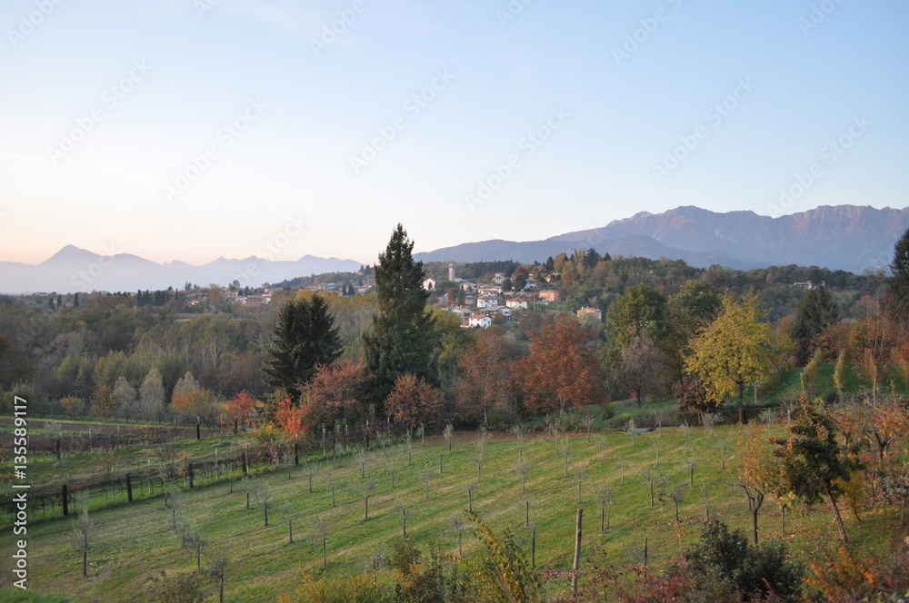 Autumn colors between villages and vineyards