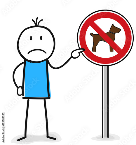Hunde verboten mit Figur