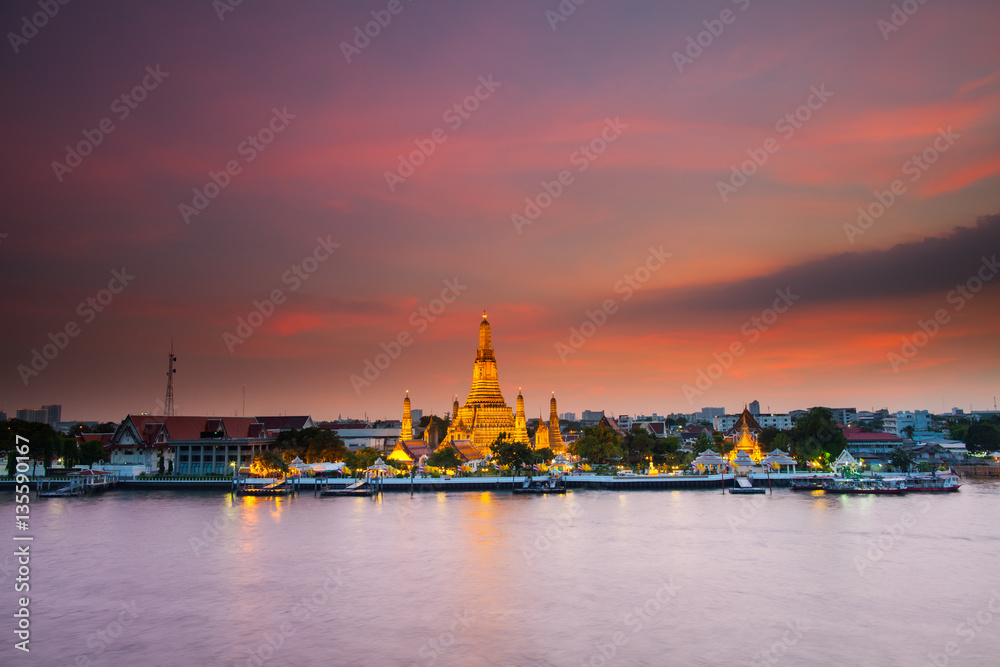 Reflection of gold pagoda 