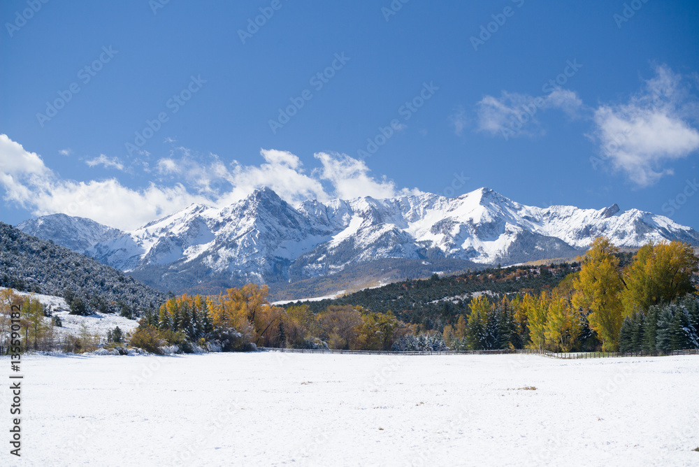 winter mountain range colorado