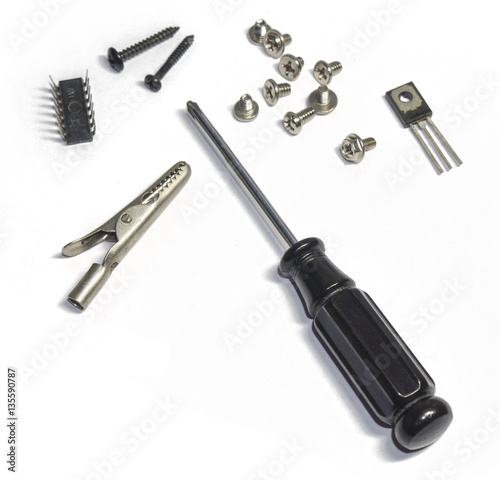 screwdriver with screws