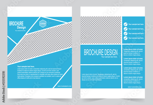 Blue Brochure template flyer design
