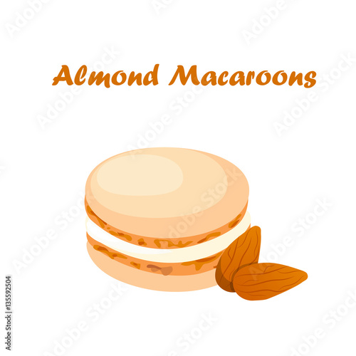 tasty macaroon cookie