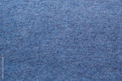 The texture of a knitted woolen fabric blue