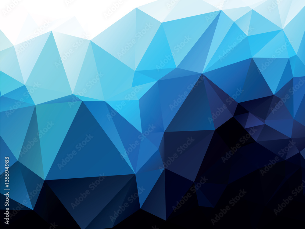 Obraz premium dark blue ice polygon background