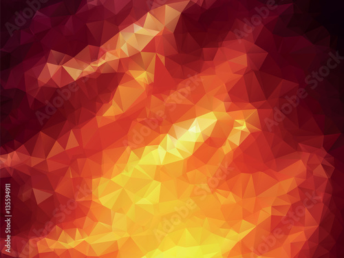 abstract dark fire polygon background