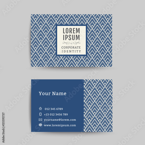 Business card art deco design template 03