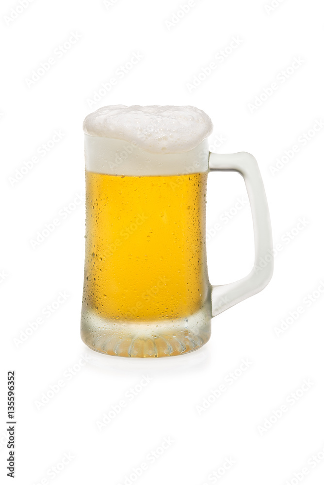 Mug of Beer With Foam Top Mug of Beer With Foam Top