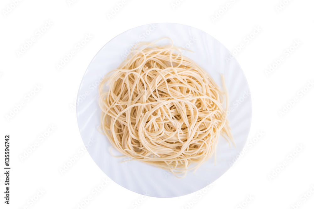 pasta in a white plate