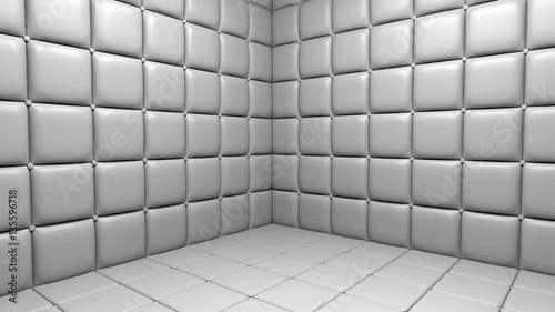 Soft walls white hospital room.