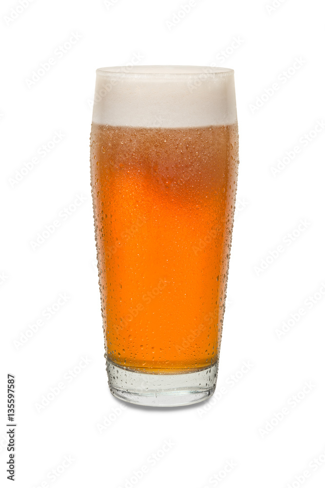 Freshly Poured Craft Pub Beer Glass #2 with Condensation Freshly Poured Craft Pub Beer Glass #2 with Condensation
