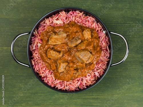 Lamb Rogan Josh Curry With Pilau Rice photo