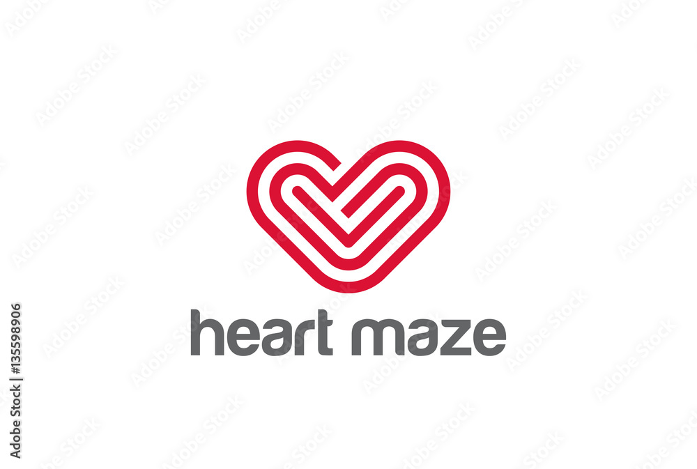Heart Logo design. Valentine day love symbol. Cardiology Medical Heart Logo design. Valentine day love symbol. Cardiology Medical