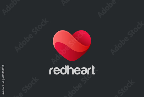 Heart Logo design vector. Valentine day love. Cardiology Medical