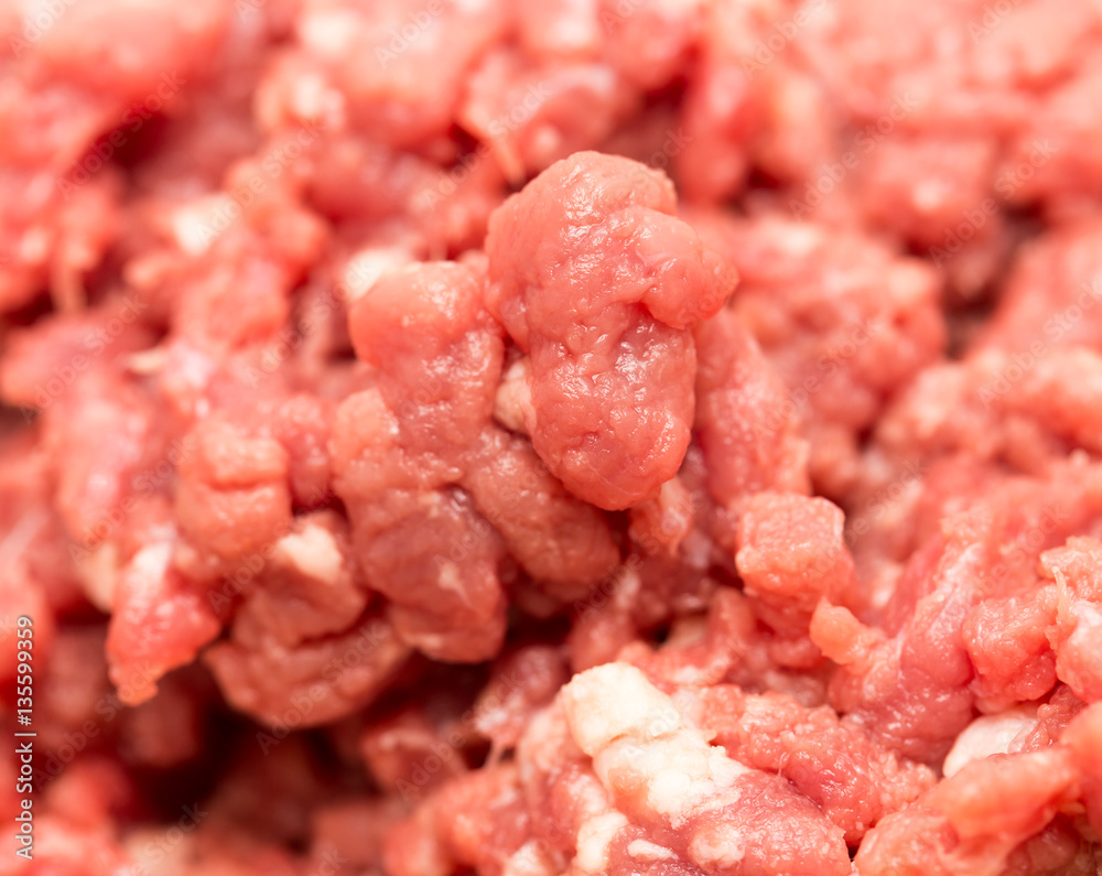 minced meat as a background. macro