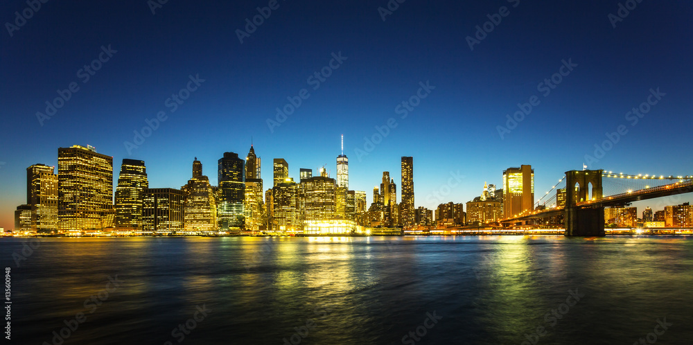 Naklejka premium Widok na Manhattan