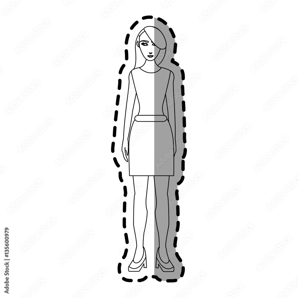 woman wearing casual clothes over white background. vector illustration woman wearing casual clothes over white background. vector illustration