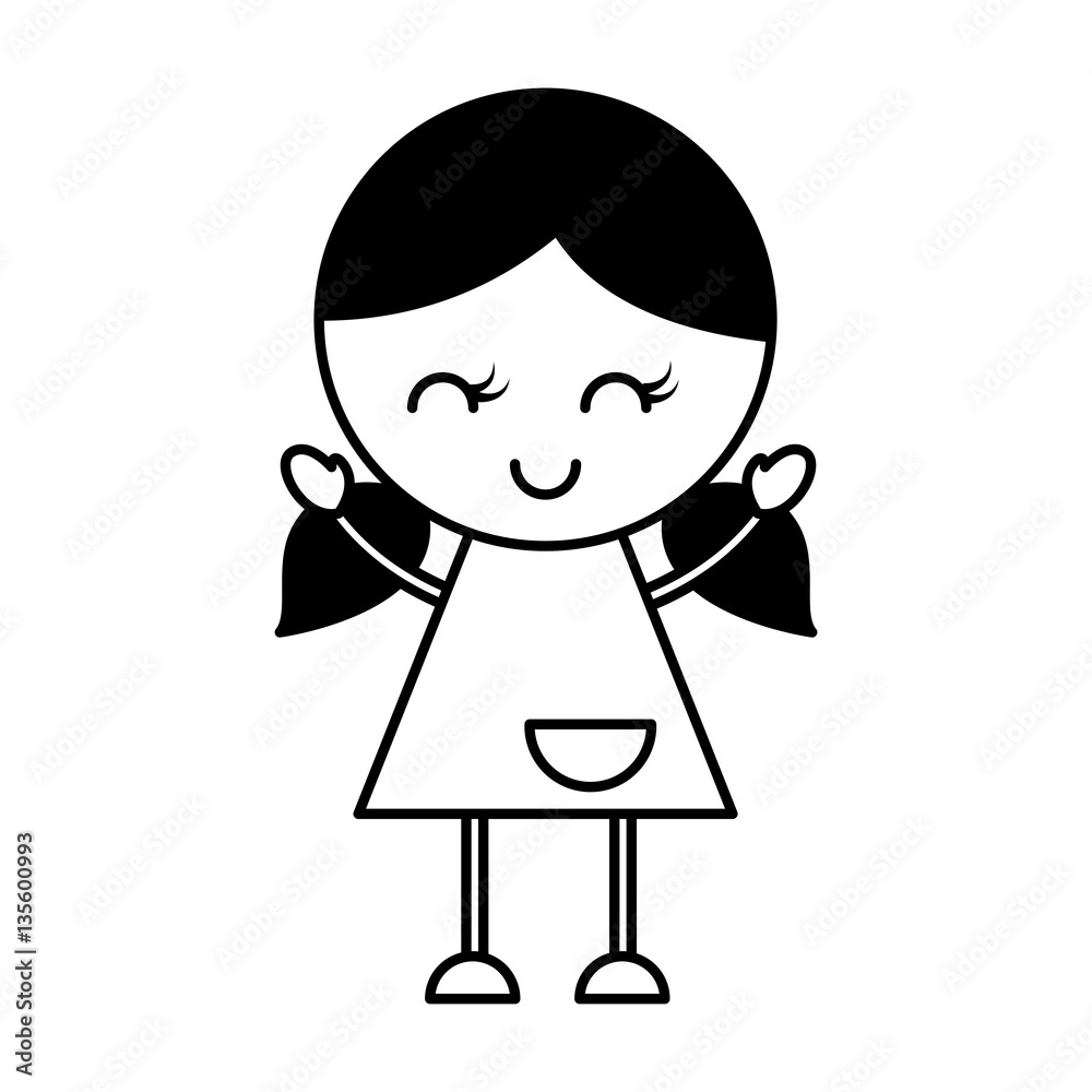 cute girl character icon vector illustration design cute girl character icon vector illustration design