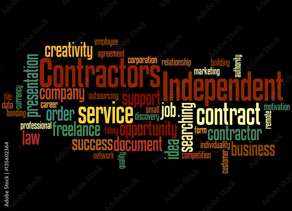 Independent contractors, word cloud concept 7 Independent contractors, word cloud concept 7