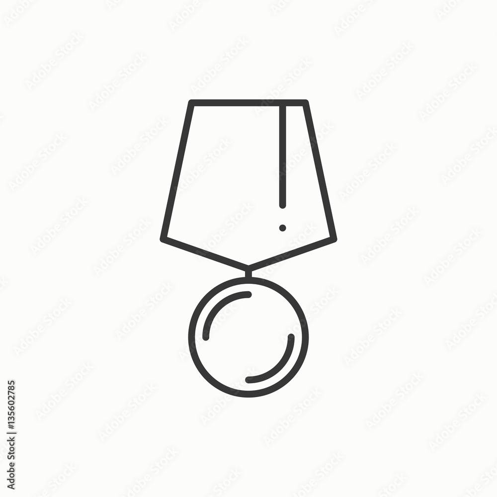 Gold medal award with ribbon. Winner line thin icon. First place leadership champion achievement. 1st place. Vector isolated illustration. Linear flat design. Success symbols. Object. Sign. Badge Gold medal award with ribbon. Winner line thin icon. First place leadership champion achievement. 1st place. Vector isolated illustration. Linear flat design. Success symbols. Object. Sign. Badge