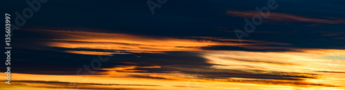 Beautiful Orange And Blue Summer Sunset Sky © radub85
