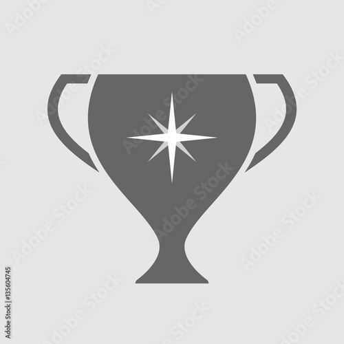 Isolated award cup with a sparkle