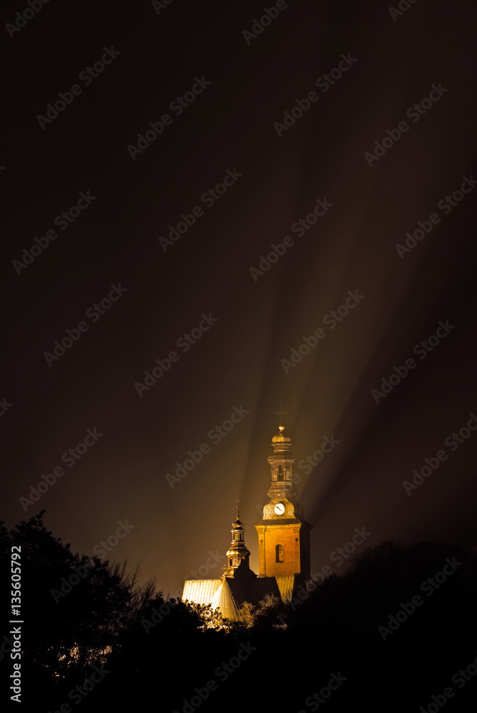 Alwernia klasztor bernardynów - nocą