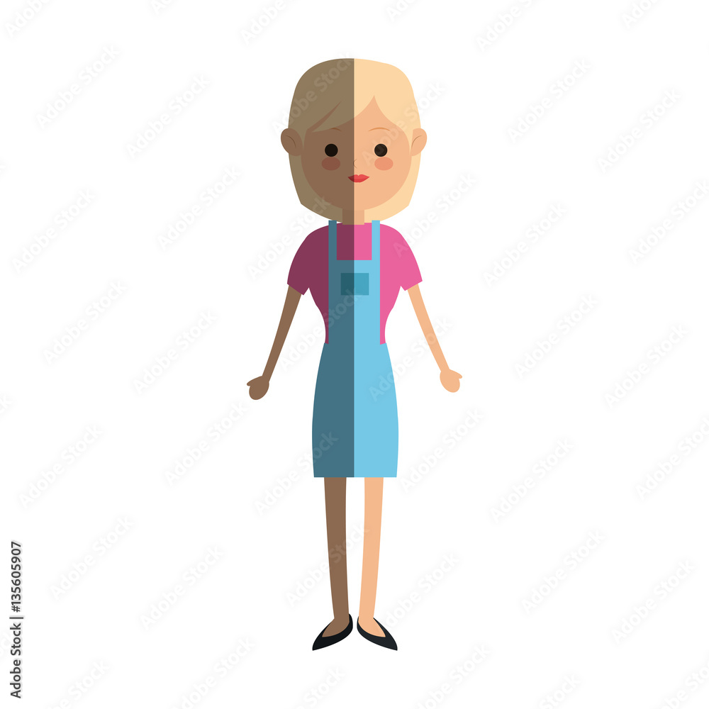 woman cartoon icon over white background. colorful design. vector illustration woman cartoon icon over white background. colorful design. vector illustration
