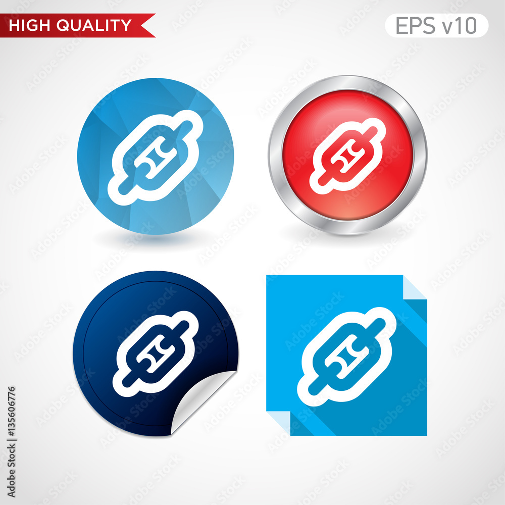 Chain icon. Button with chain icon. Modern vector. Chain icon. Button with chain icon. Modern vector.