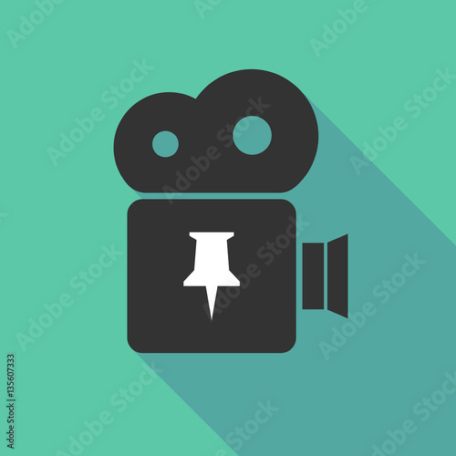 Long shadow cinema camera with a push pin