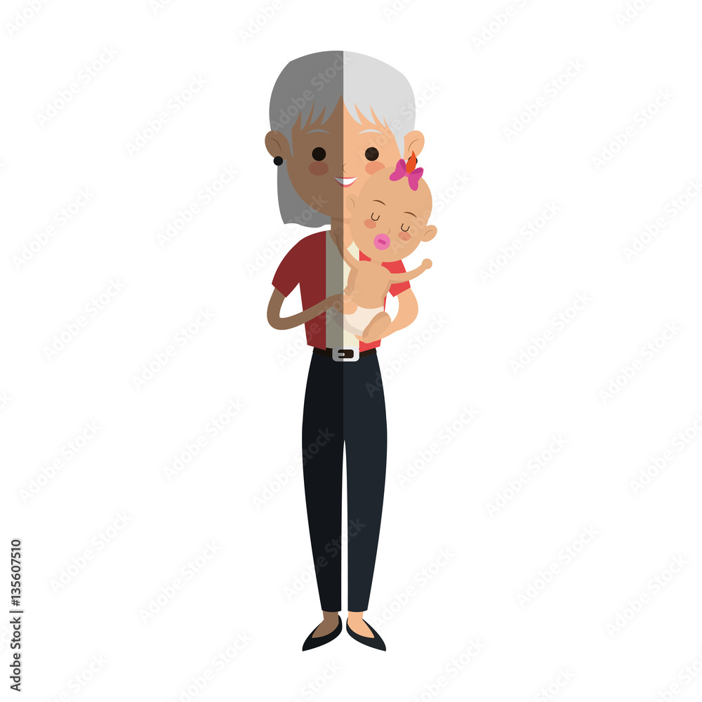mother holding a baby over white background. colorful design. vector illustration mother holding a baby over white background. colorful design. vector illustration