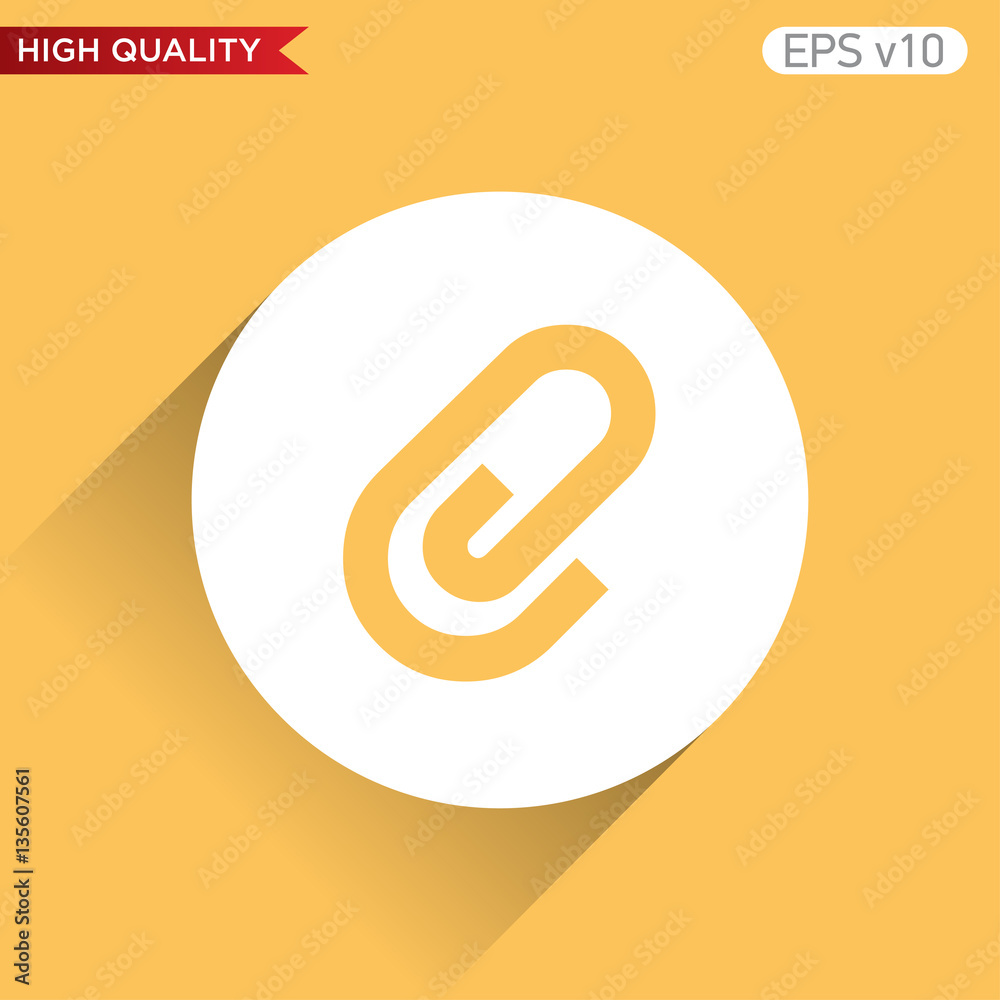 Clip icon. Button with clip icon. Modern vector. Clip icon. Button with clip icon. Modern vector.