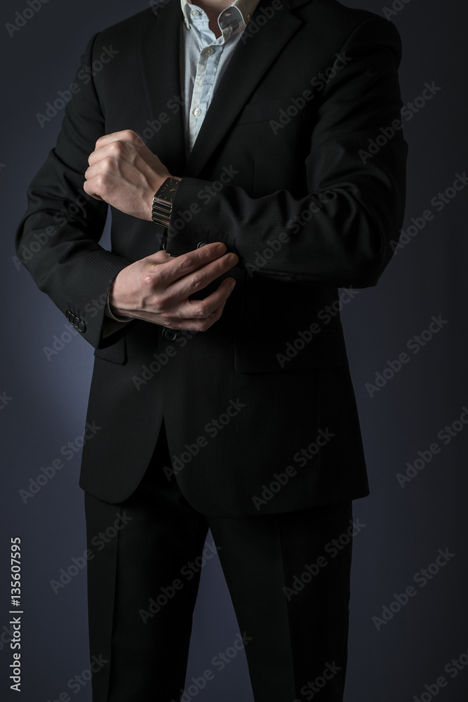 business man in suit standing