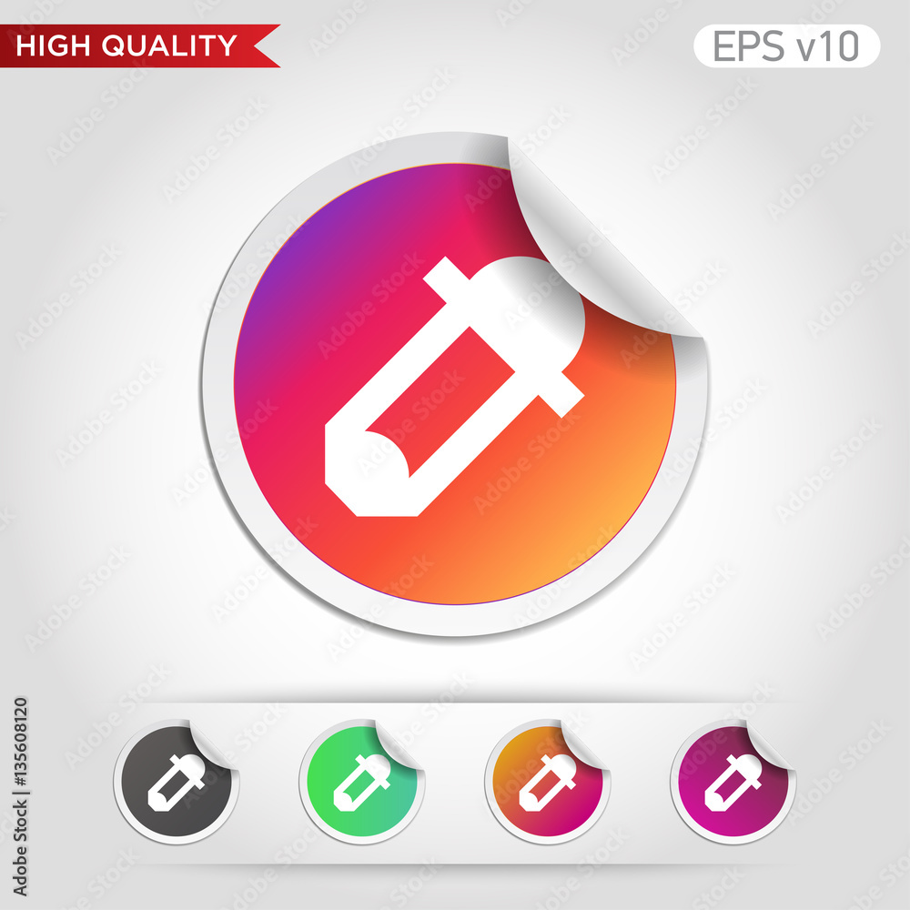 Clip icon. Button with clip icon. Modern vector. Clip icon. Button with clip icon. Modern vector.