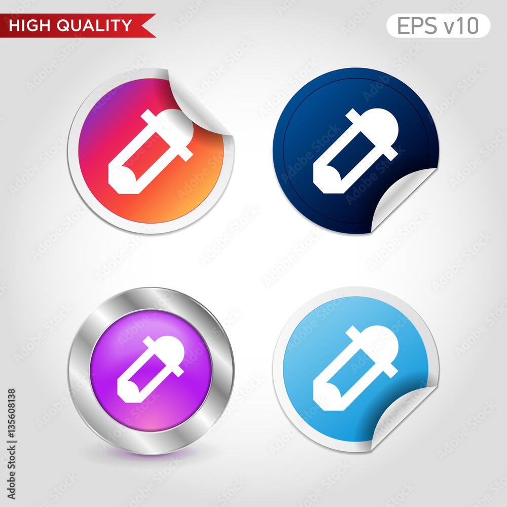 Clip icon. Button with clip icon. Modern vector. Clip icon. Button with clip icon. Modern vector.