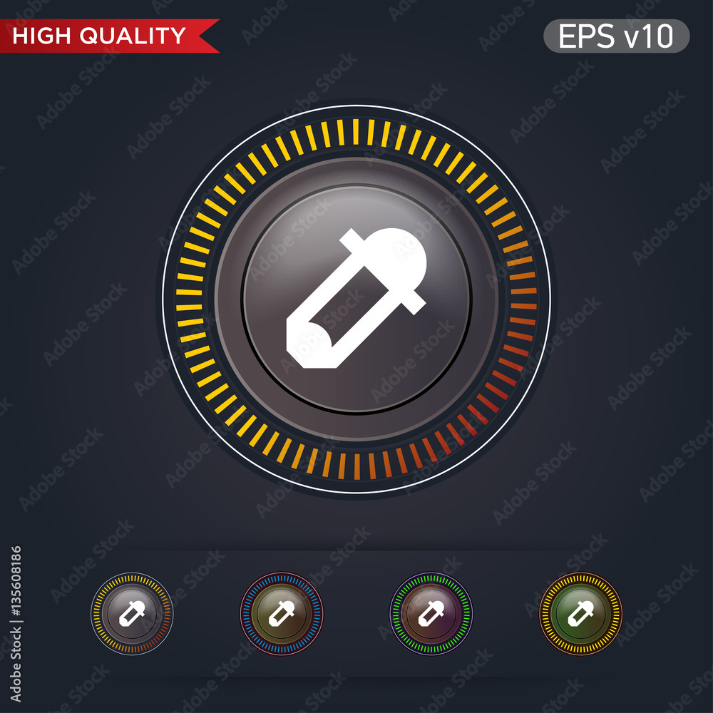 Picker icon. Button with picker icon. Modern vector. Picker icon. Button with picker icon. Modern vector.