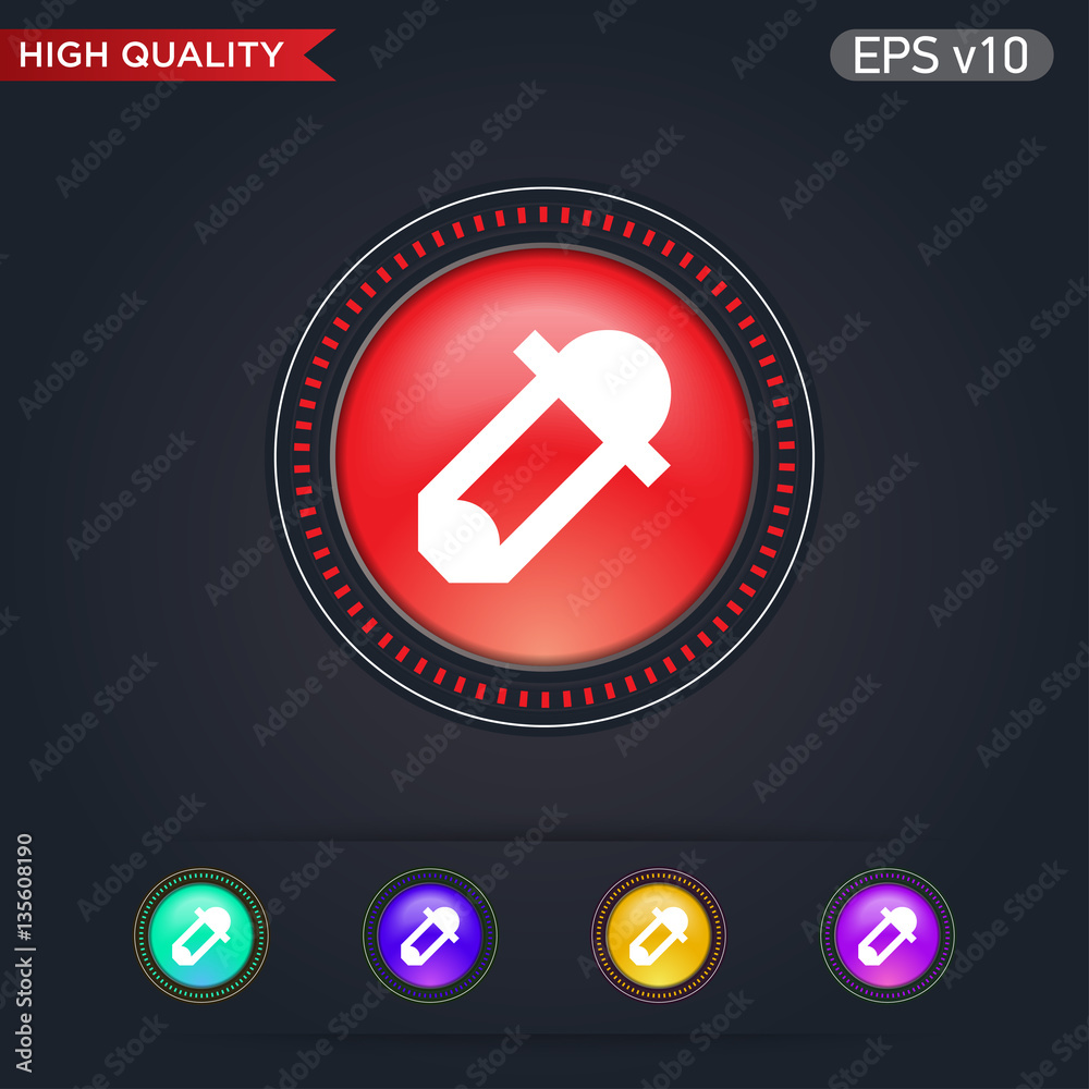 Picker icon. Button with picker icon. Modern vector. Picker icon. Button with picker icon. Modern vector.