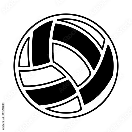 volleyball ballooon isolated icon vector illustration design