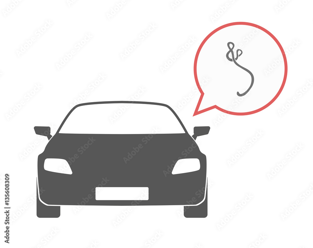 Isolated car with an ebola sign Isolated car with an ebola sign
