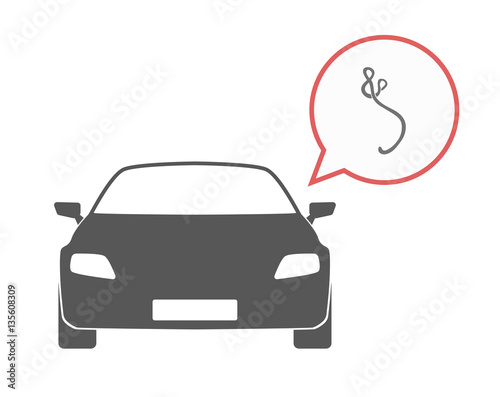 Isolated car with  an ebola sign