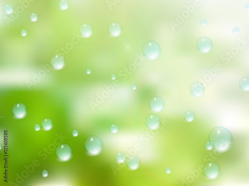 Natural water drops on glass. plus EPS10